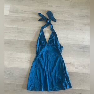 Blue Halter Dress